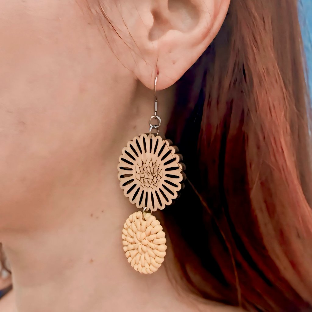 Wooden Hand Made Earrings